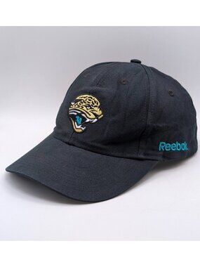 Vintage Jacksonville Jaguars Reebok Strap Back Cap Hat NFL Football Black Unisex